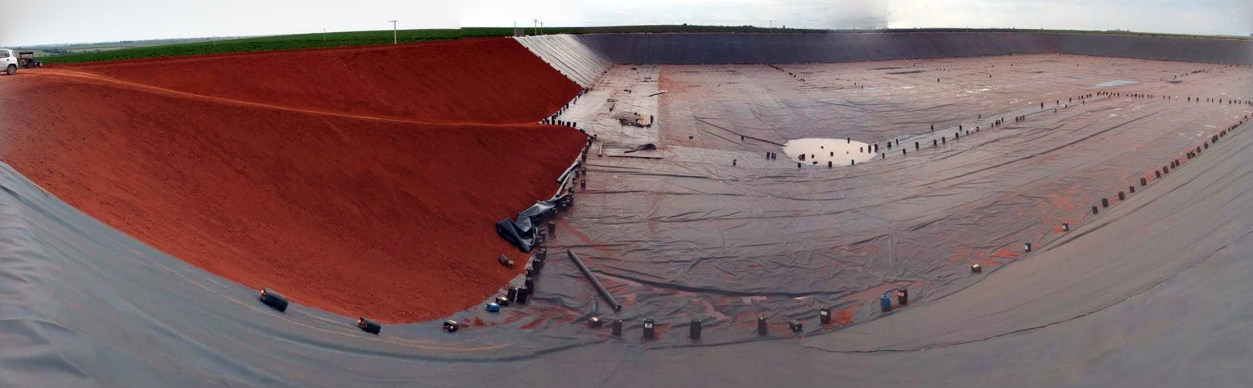 Lagoa de tratamento impermeabilizada com responsabilidade técnica